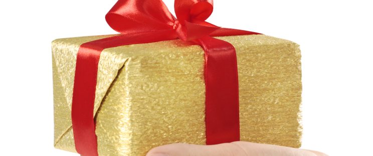 Gold Christmas Gift Box Banner by APT Medical Aesthetics